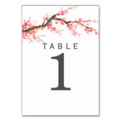 Numéro De Table Fleur de cerisier d'aquarelle (Par défaut)