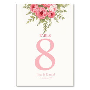 Numéro De Table Fleur de Crépuscule