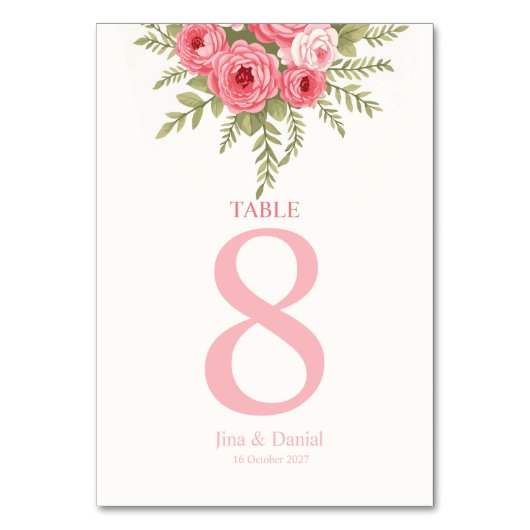Numéro De Table Fleur de Crépuscule (Par défaut)