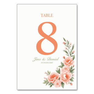 Numéro De Table Fleur de Crépuscule