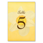 Numéro De Table Fleur de jonquille de printemps jaune (Dos)