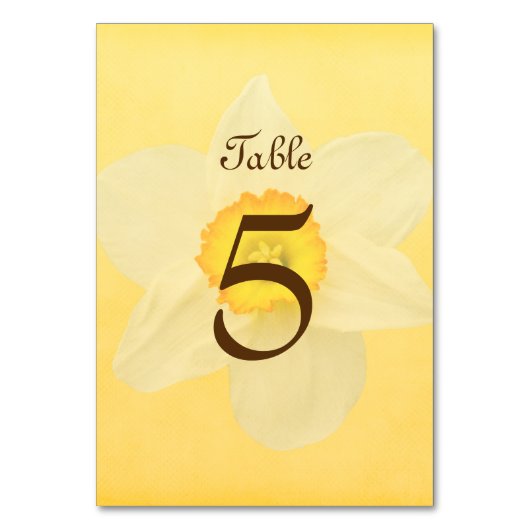 Numéro De Table Fleur de jonquille de printemps jaune (Par défaut)
