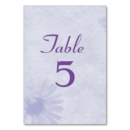 Numéro de table Fleur de lavande douce (Par défaut)