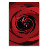 Numéro De Table Fleur de rose rouge (Dos)