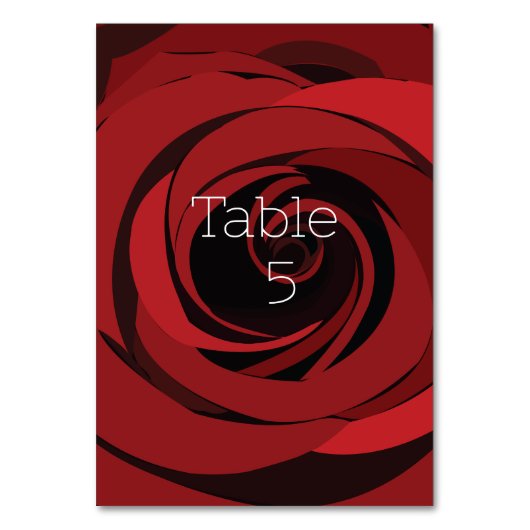 Numéro De Table Fleur de rose rouge (Par défaut)