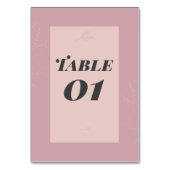 Numéro De Table Fleur de Satin  (Dos)