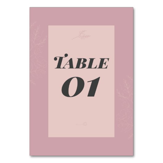 Numéro De Table Fleur de Satin  (Par défaut)