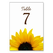 Numéro De Table Fleur de tournesol jaune Blanc Mariage Brown (Par défaut)