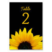 Numéro De Table Fleur de tournesol jaune Mariage noir (Par défaut)