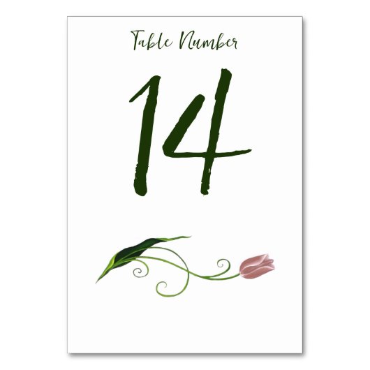 Numéro De Table Fleur de tulipe rose (Par défaut)
