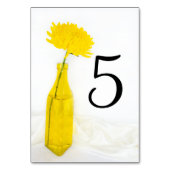Numéro De Table Fleur jaune dans le Mariage Vase (Dos)