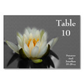 Numéro De Table Fleur Lotus Blanche Personnalisée (Dos)