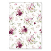 Numéro De Table Fleur Romantique Pentacle de Paeonie Florale (Dos)