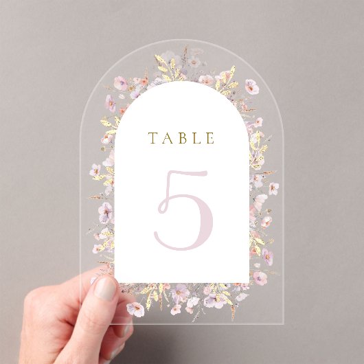 Numéro de table fleur sauvage (In situ (ordinateur de poche))