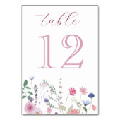 Numéro de table fleur sauvage (Dos)