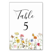 Numéro De Table Fleur sauvage (Dos)
