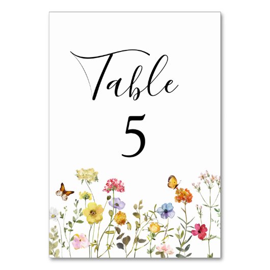 Numéro De Table Fleur sauvage (Par défaut)