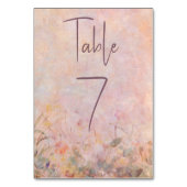 Numéro De Table Fleur sauvage Aquarelle Floral Mariage Réception (Dos)