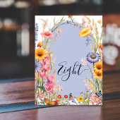 Numéro De Table Fleur sauvage boho chic mariage à couronne florale