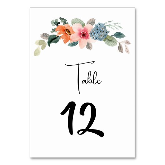 Numéro De Table Fleur sauvage Boho Mountain (Par défaut)