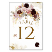 Numéro De Table Fleur sauvage d'automne Fête des mariées Florale o (Dos)