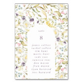 Numéro De Table Fleur sauvage de printemps Boho Pampas Mariage (Dos)