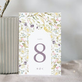 Numéro De Table Fleur sauvage de printemps Boho Pampas Mariage