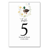 Numéro De Table Fleur sauvage Mallard Duck Mariage (Par défaut)