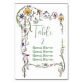 Numéro De Table Fleur sauvage Mariage Rustique Pays Fleurs sauvage (Par défaut)