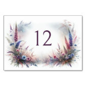 Numéro De Table Fleur sauvage mystique Rustique Mariage de bois (Dos)