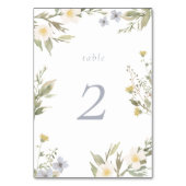 Numéro De Table Fleur sauvage Romance Numéro de tableau (Dos)