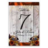 Numéro De Table Fleur sauvage, ruban et lumières - Cuivre (Par défaut)