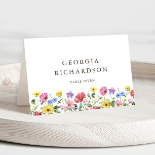 Numéro De Table Fleur sauvage Rustic Chic Mariage Boho Place Card