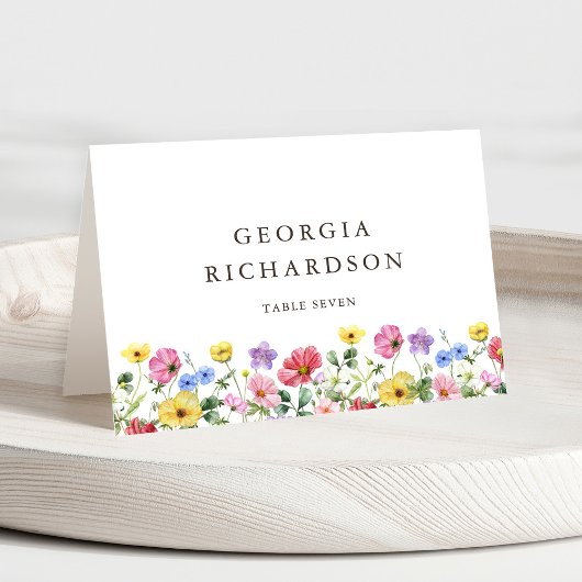 Numéro De Table Fleur sauvage Rustic Chic Mariage Boho Place Card