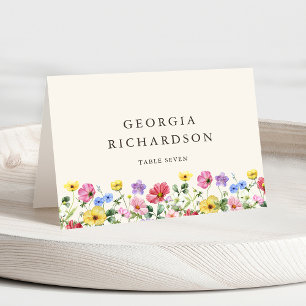Numéro De Table Fleur sauvage Rustic Chic Mariage Boho Place Card