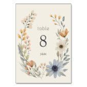 Numéro De Table Fleur sauvage rustique Wreath Garden Mariage (Par défaut)