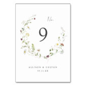 Numéro De Table Fleur sauvage Sage Green Rustic Boho Mariage (Par défaut)