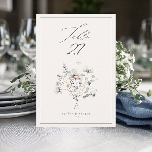 Numéro de table Fleur sauvage spécifié ID1102