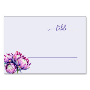 Numéro De Table Fleur Violet Serein