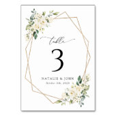 Numéro De Table Fleurs blanches, Fleurs de crème, Boho, Numéros de (Par défaut)