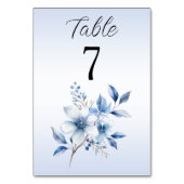Numéro De Table Fleurs Bleues Botaniques Numéro de tableau (Par défaut)