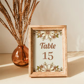 Numéro De Table Fleurs Boho Retro | MARIAGE