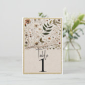 Numéro de table Fleurs botaniques de la beauté de  (Debout devant)