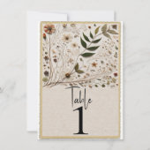 Numéro de table Fleurs botaniques de la beauté de  (Dos)