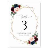 Numéro De Table Fleurs Bourgognes, Fleurs de Marine, Numéros De Ta (Dos)