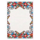 Numéro De Table Fleurs colorées mexicaines de Fiesta Mariage botan (Dos)
