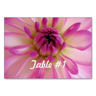 Numéro De Table Fleurs Dahlia