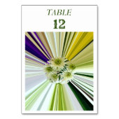 Numéro De Table Fleurs de Dahlia Moderne Floral Rayé (Dos)