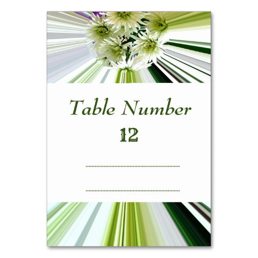 Numéro De Table Fleurs de Dahlia Moderne Floral Rayé (Par défaut)
