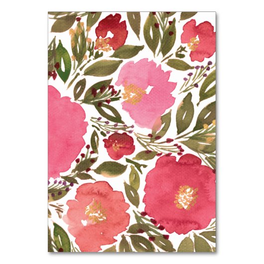 Numéro De Table Fleurs de fleurs (Dos)